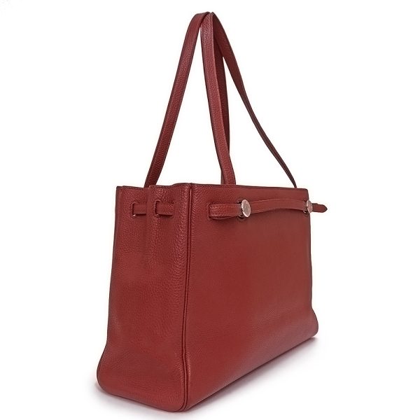 200005548019 5 Hermes Cabana Togo Leather Tote Bag Rouge Ash Red