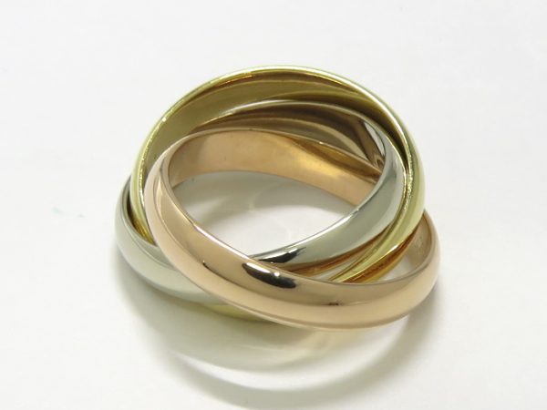 2000056257800124 2 Cartier Trinity Ring Three color Gold