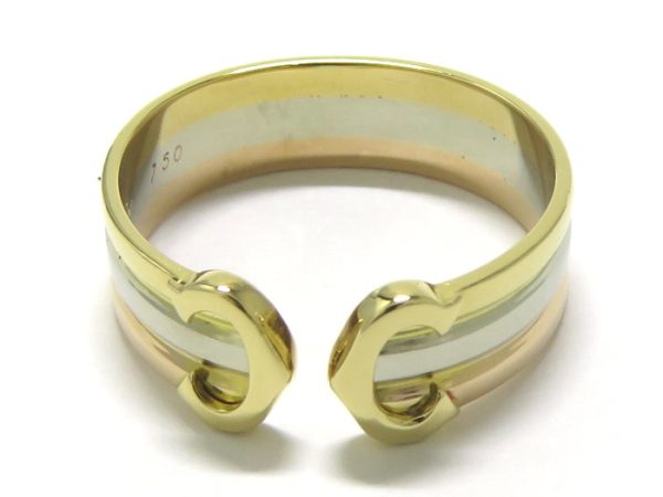 2000061258200043 2 Cartier C Ring Three color Gold