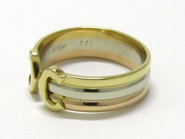 2000061258200043 3 Cartier C Ring Three color Gold