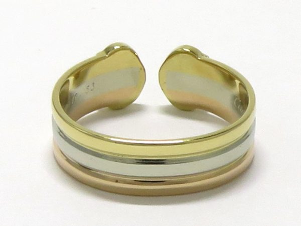 2000061258200043 4 Cartier C Ring Three color Gold