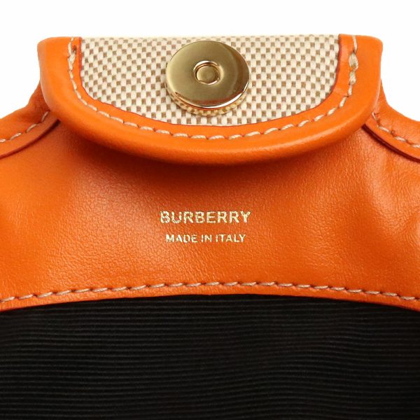 200006276019 9 Burberry Monogram Motif Bucket Leather Handbag Orange