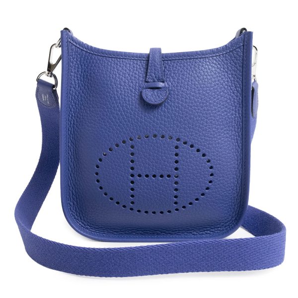 200006555019 Hermes Picotan Lock 18 Cargo Pocket Handbag Blue