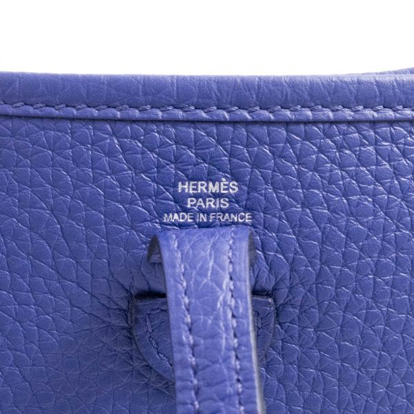 200006555019 9 Hermes Picotan Lock 18 Cargo Pocket Handbag Blue