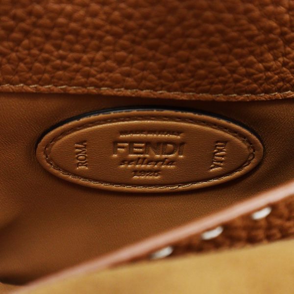 200008287019 10 Fendi Peekaboo Medium Intreccio Micro Ff Selleria Brown