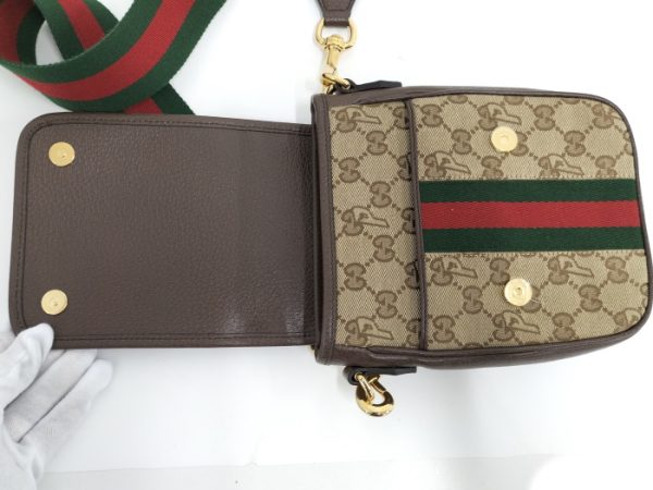 oplus 256 GUCCI Shoulder Bag Messenger Bag PALACE GG Canvas Biege