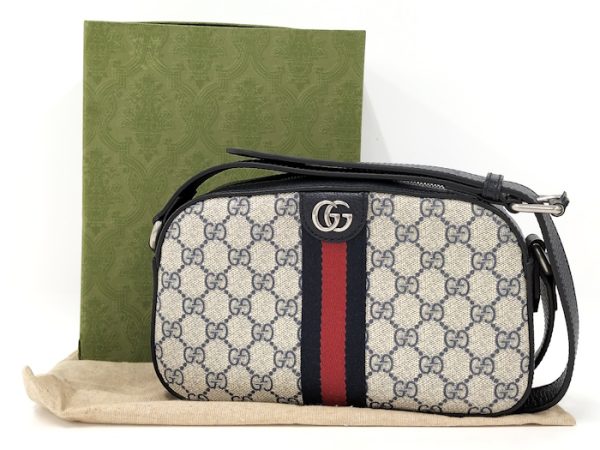 oppo 256 GUCCI Ophidia Shoulder Bag GG Supreme PVC Navy