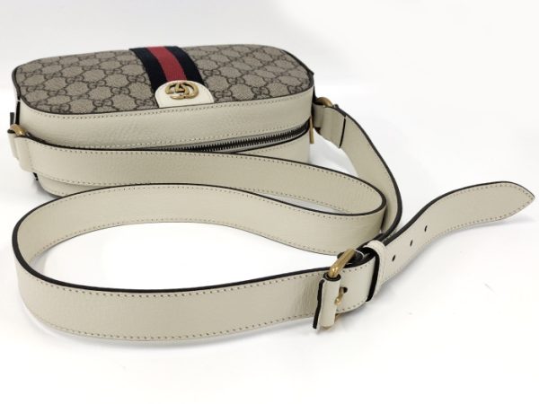 2000087252000580 4 GUCCI Ophidia Shoulder Bag GG Supreme PVC Leather White