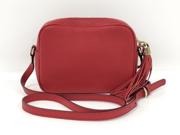 2000087252000603 2 GUCCI Soho Shoulder Bag Interlocking G Leather Red