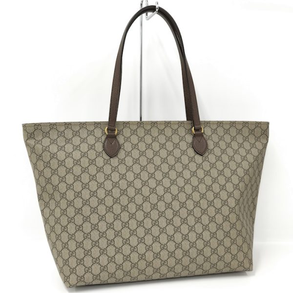 oplus 256 GUCCI Tote Bag Ophidia GG Medium Leather PVC Beige