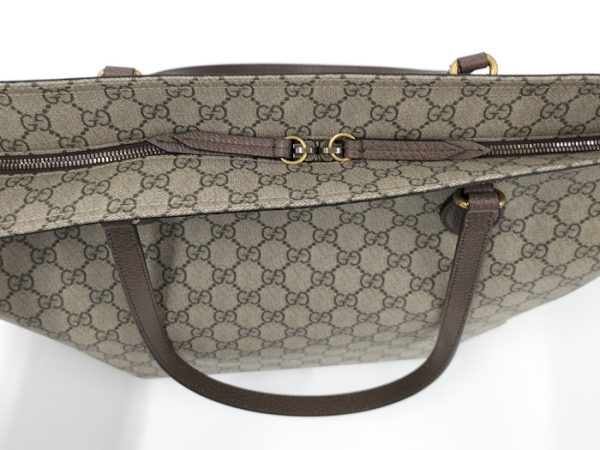 oplus 256 GUCCI Tote Bag Ophidia GG Medium Leather PVC Beige