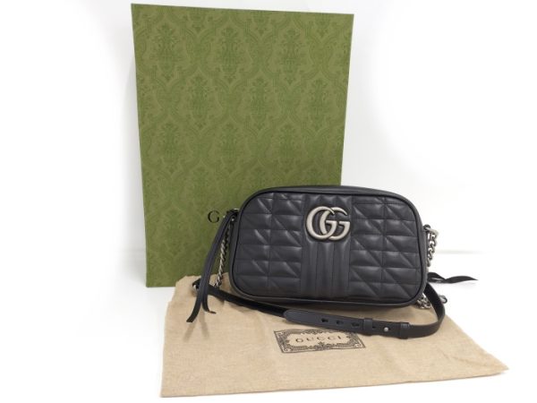 2000087252000631 10 Gucci GG Marmont Chain Shoulder Bag Black