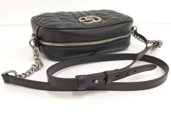 2000087252000631 7 Gucci GG Marmont Chain Shoulder Bag Black