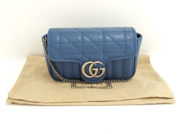 2000087257800395 10 GUCCI Shoulder Bag Super Mini Bag Leather Blue