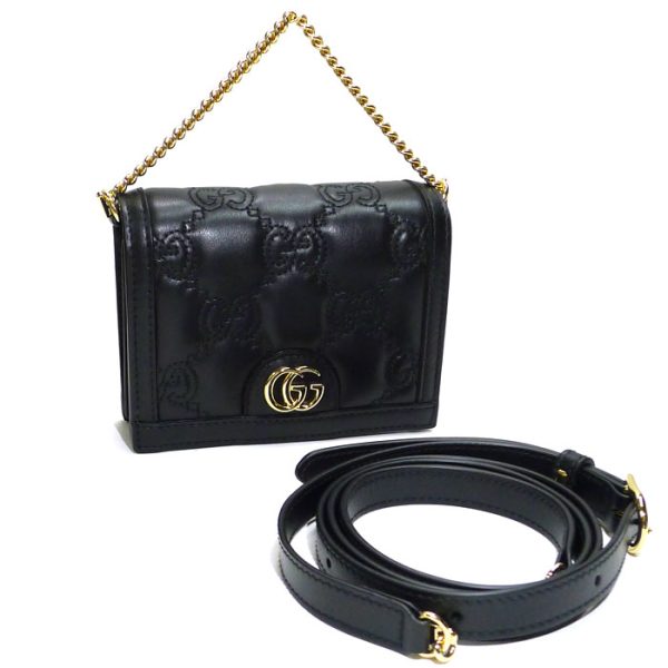 2000087257800486 1 Gucci Quilted Leather 2WAY Mini Shoulder Bag Black