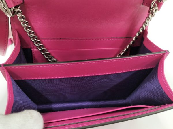 oplus 256 Gucci GG Marmont Nylon Leather Shoulder Bag Pink