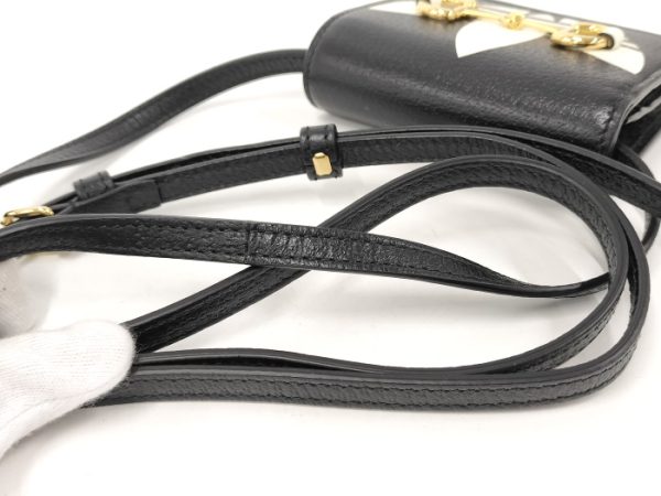 oppo 256 GUCCI x ADIDAS Shoulder Bag Leather Black