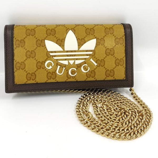 oppo 256 GUCCI x ADIDAS Shoulder Bag PVC Coating Brown