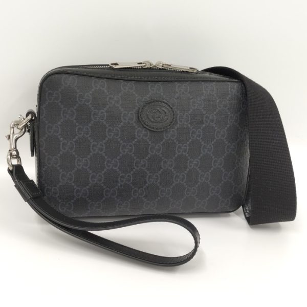 oplus 256 GUCCI Shoulder Bag with Interlocking G GG Supreme Black