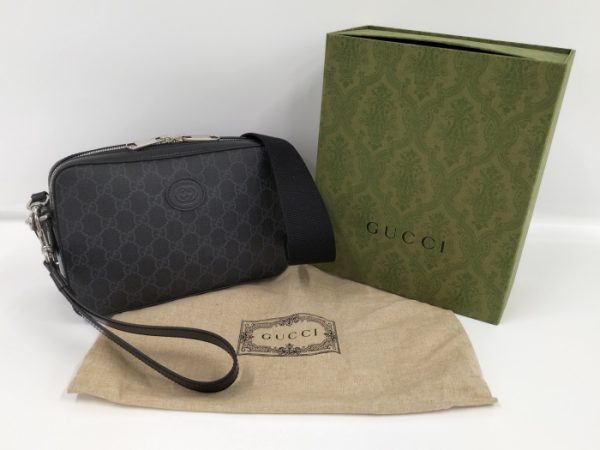 oplus 256 GUCCI Shoulder Bag with Interlocking G GG Supreme Black