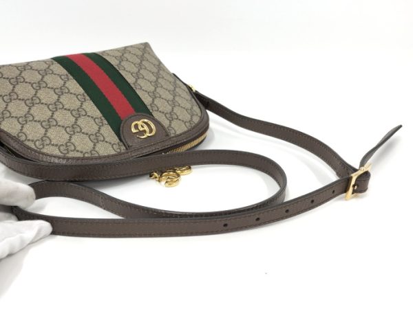 2000087258800234 4 GUCCI Sherry Line PVC Coating Shoulder Bag BrownBeige