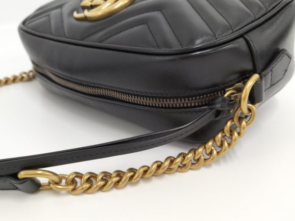 2000087259300203 6 GUCCI Shoulder Bag GG Marmont Leather Black