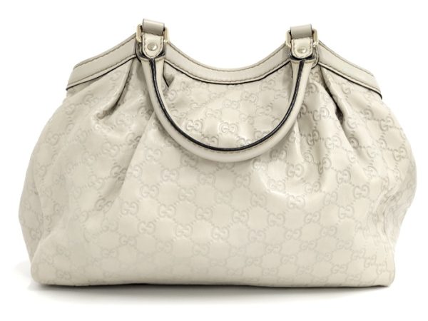 2000088258200255 2 GUCCI Sukey Handbag Guccissima Leather White