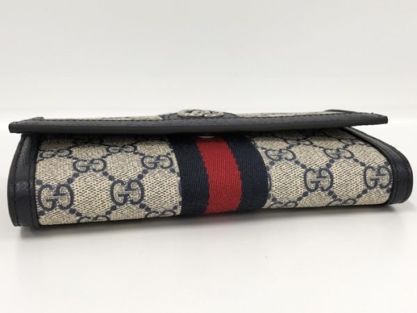 oplus 256 Gucci Ophidia Large GG Supreme Canvas Wallet Navy