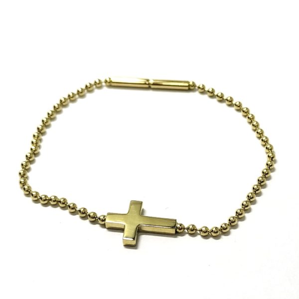 oppo 256 Gucci Cross Bracelet Yellow Gold