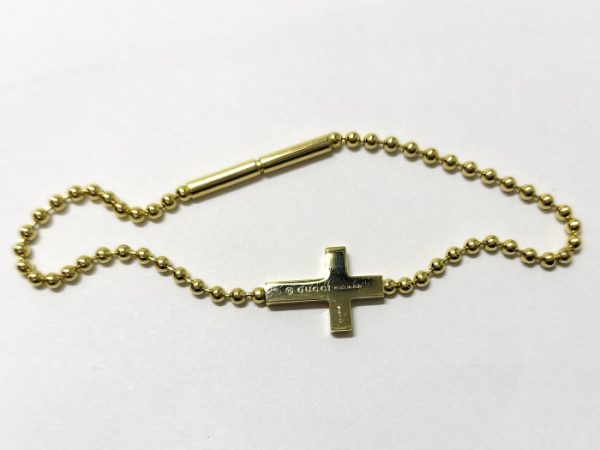 oppo 256 Gucci Cross Bracelet Yellow Gold