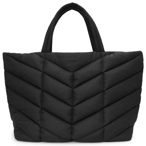 200011213019 Saint Laurent Nylon Puffer Tote Bag Black