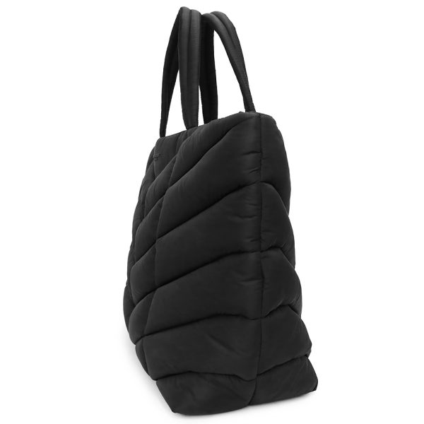 200011213019 4 Saint Laurent Nylon Puffer Tote Bag Black