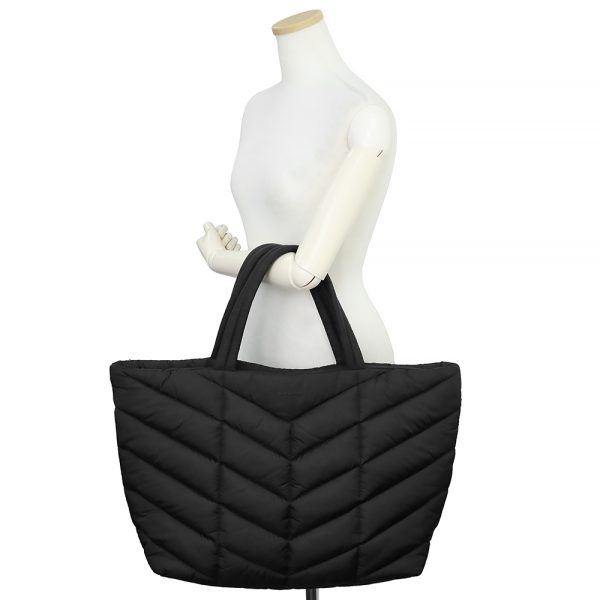 200011213019 7 Saint Laurent Nylon Puffer Tote Bag Black