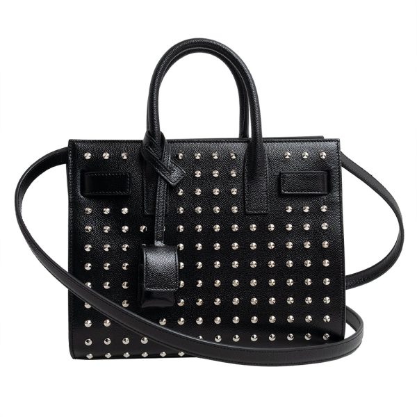 200012545019 SAINT LAURENT PARIS Nano Studs 2WAY Shoulder Handbag Black