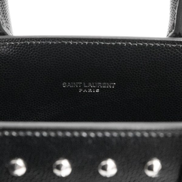 200012545019 9 SAINT LAURENT PARIS Nano Studs 2WAY Shoulder Handbag Black