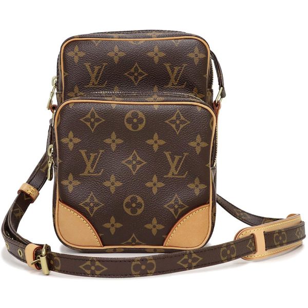 200013049019 Louis Vuitton Amazon Monogram Tanned Leather Diagonal Shoulder Bag Brown