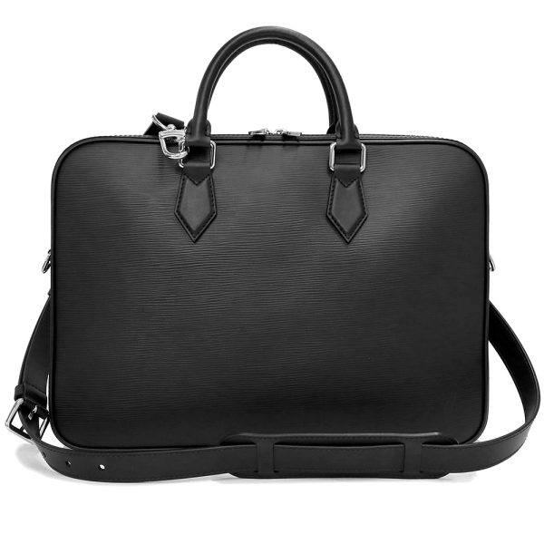 200013161019 LOUIS VUITTON Dandy Briefcase Business Handbag Leather Noir Black