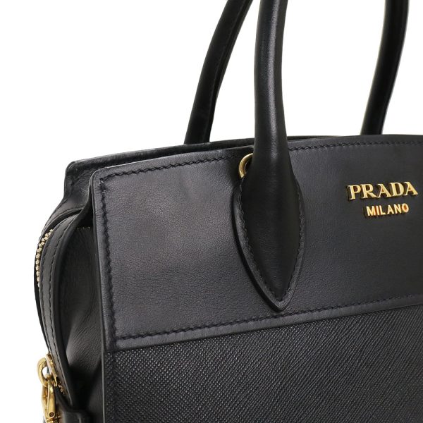 200013320019 14 Prada Saffiano Leather Shoulder Bag NERO Black