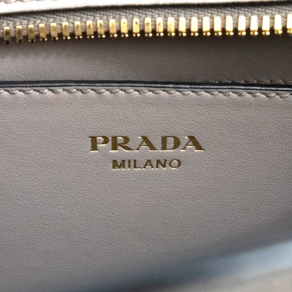 200013321019 9 Prada Saffiano Soft Calf Leather 2 Way Clutch Bag Argilla