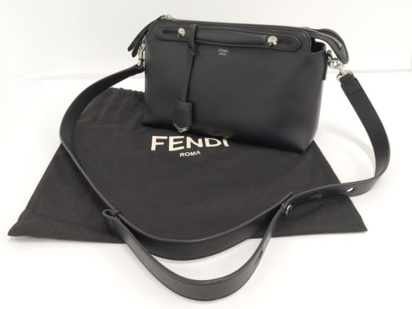 oplus 256 FENDI By the Way 2WAY Shoulder Bag Leather Black