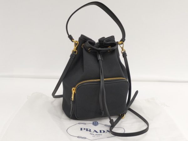 oplus 256 Prada Duet 2WAY Shoulder Bag Handbag Canvas Nylon Black