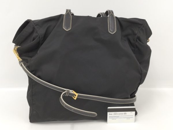 oplus 256 PRADA Tessuto 2WAY Tote Bag Shoulder Bag Nylon Black