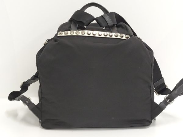 2000232252000227 2 Prada New Vera Backpack Studded Nylon Black