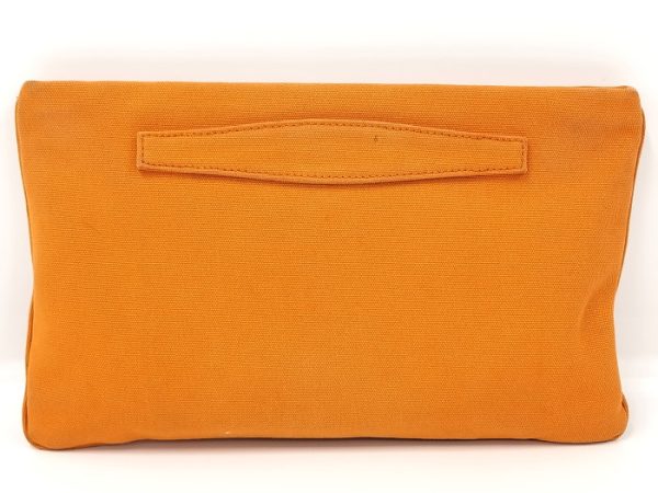 oppo 256 PRADA Bijou Clutch Bag Canvas Orange