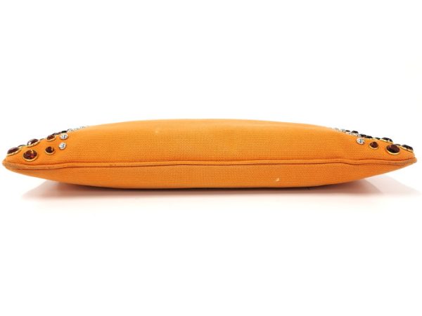 oppo 256 PRADA Bijou Clutch Bag Canvas Orange