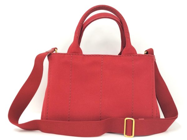 oppo 256 PRADA Canapa 2WAY Tote Bag Canvas Red