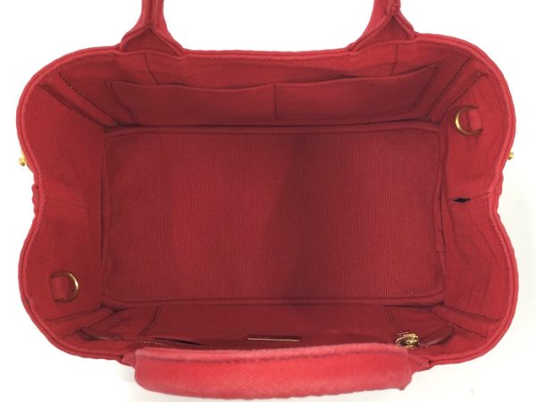 oppo 256 PRADA Canapa 2WAY Tote Bag Canvas Red