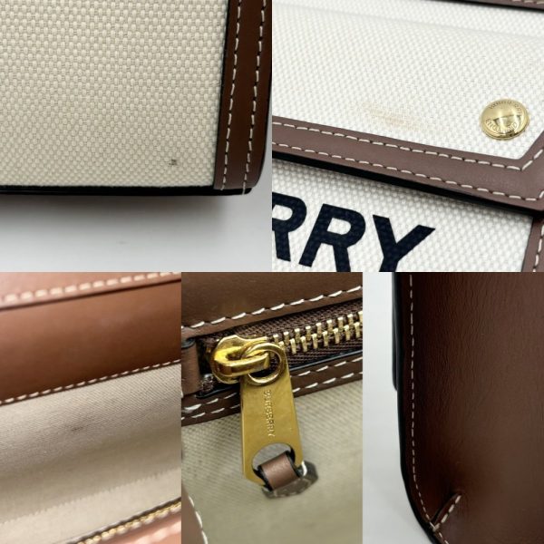 2000301246907046 12 Burberry Mini Pocket Small Logo Leather Handbag Shoulder Bag Brown