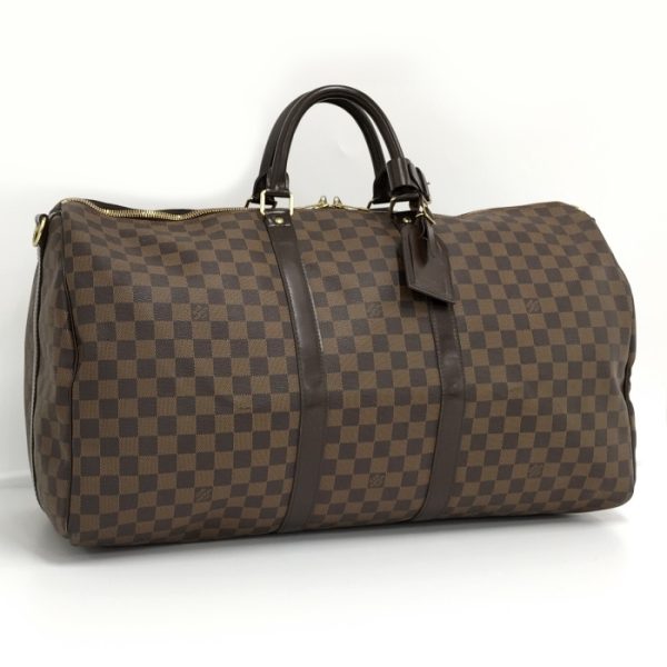 2000345257600240 1 Louis Vuitton Keepall Bandouliere 55 Boston Bag Damier Ebene