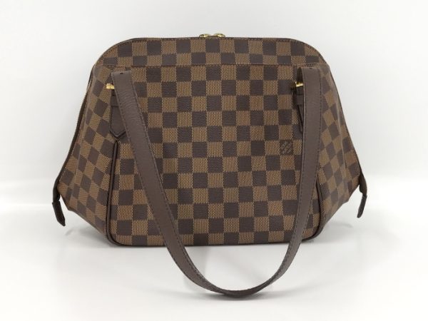 oplus 256 Louis Vuitton Belem MM Shoulder Bag Damier Leather Ebene Brown